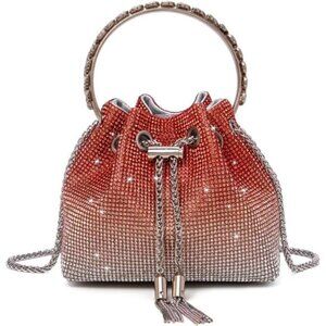 Costume Crystal Rhinestone Clutch: Sparkling Crossbody